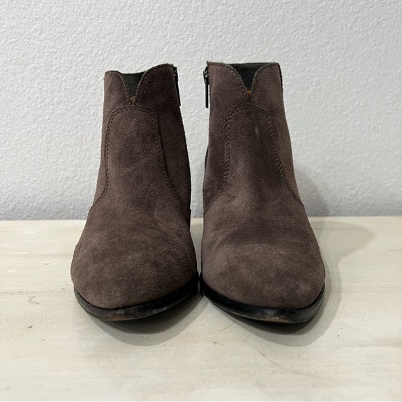 Frye Grey Suede Jennifer Ankle Boots - Picture 5 of 9